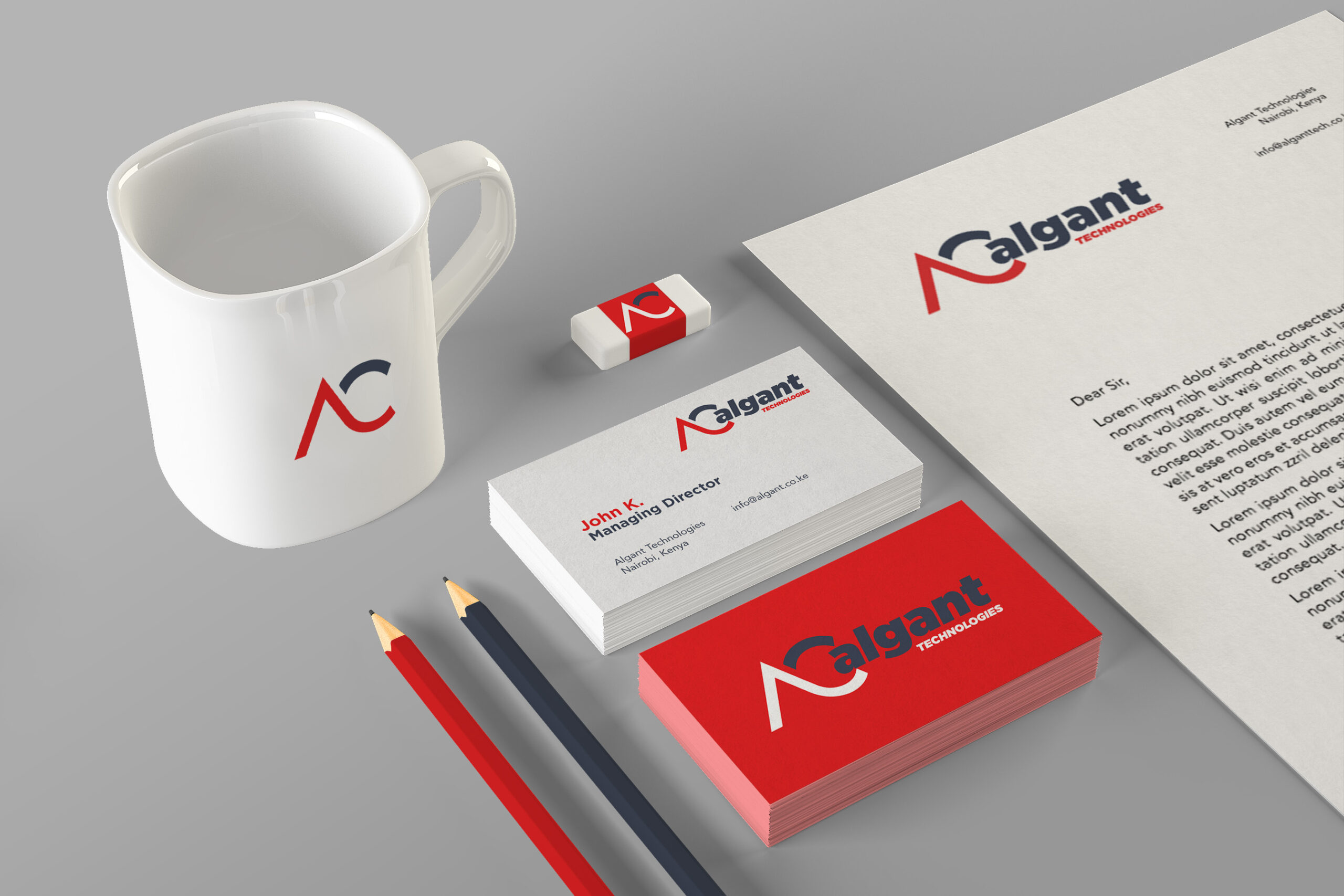 Brand identity design for Algant Technologies, created by Lagentu to showcase modern visuals.